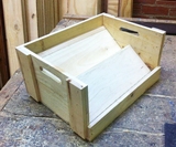 cajas fruta estante lavabo
